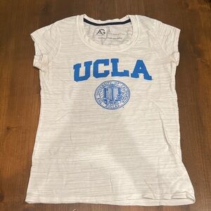 AG Women's Short Sleeve UCLA Tee - white and Blue
